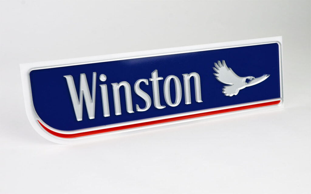 Leuchtlogo aus Plexiglas